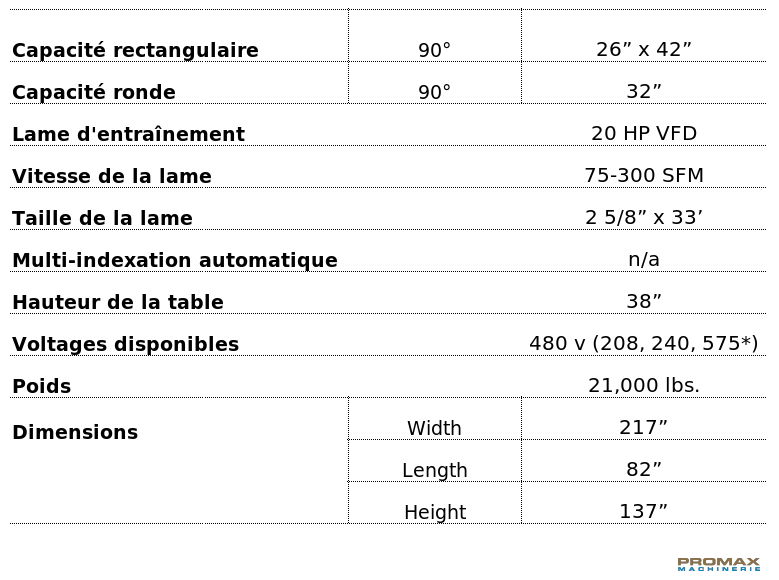 H-26/42 Technical Specification