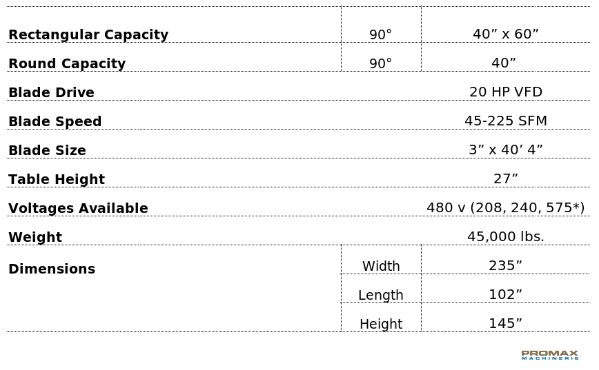 H-40/60 Technical Specification