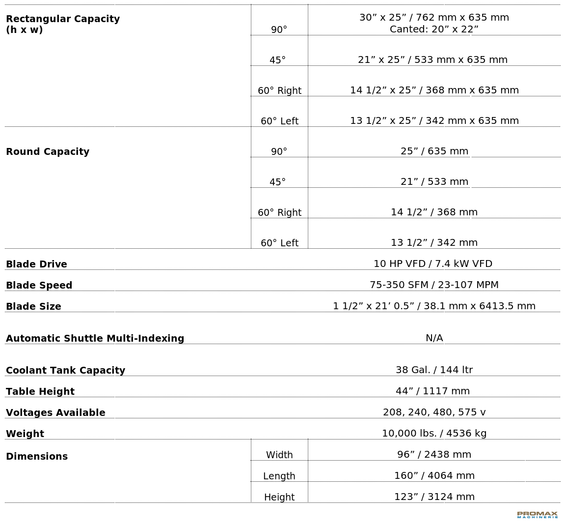 V-25 Technical Specification