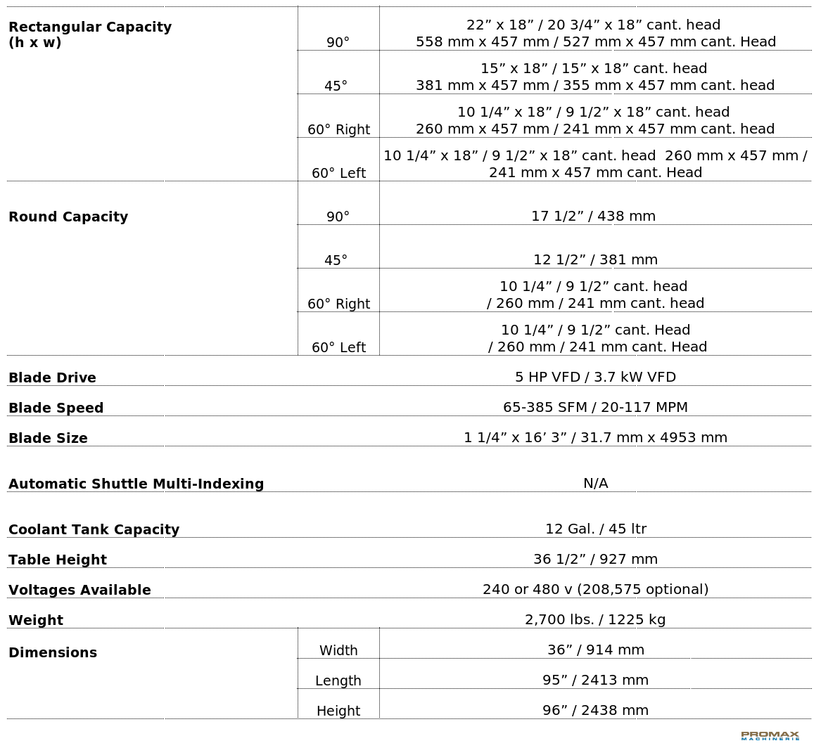 VW-18 Technical Specification